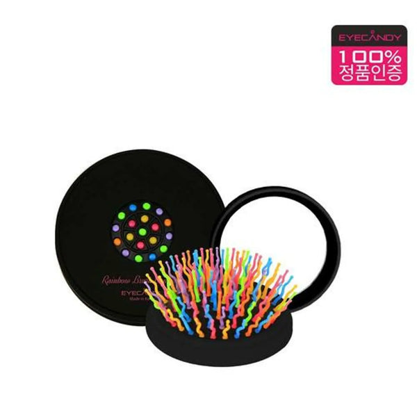 EYECANDY Compact Brush with Safety Cap — Black - buy hair brush online in Dubai, UAE | Beauty Orchard