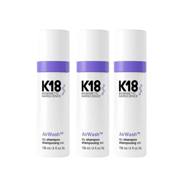 K18 Air Wash Dry Shampoo 118ml 3 Pack Set - buy haircare set online in Dubai, UAE | Beauty Orchard