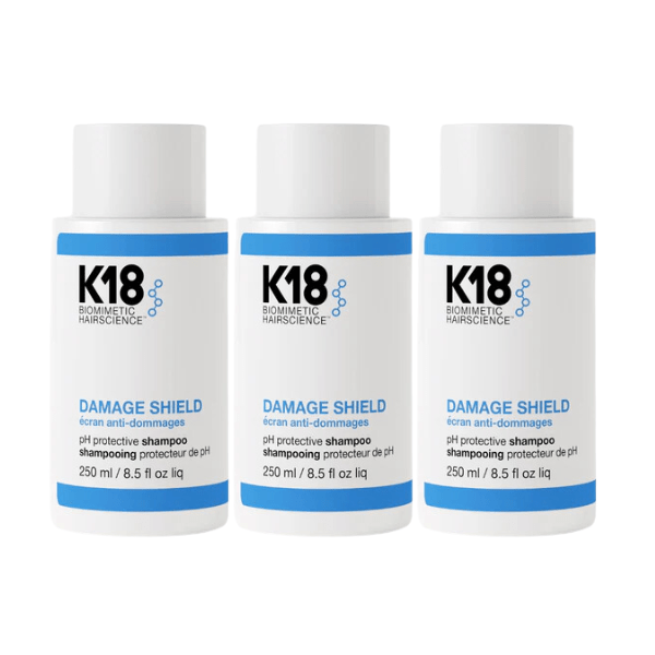 K18 Damage Shield Protective Shampoo 250ml 3 Pack Set - buy haircare set online in Dubai, UAE | Beauty Orchard