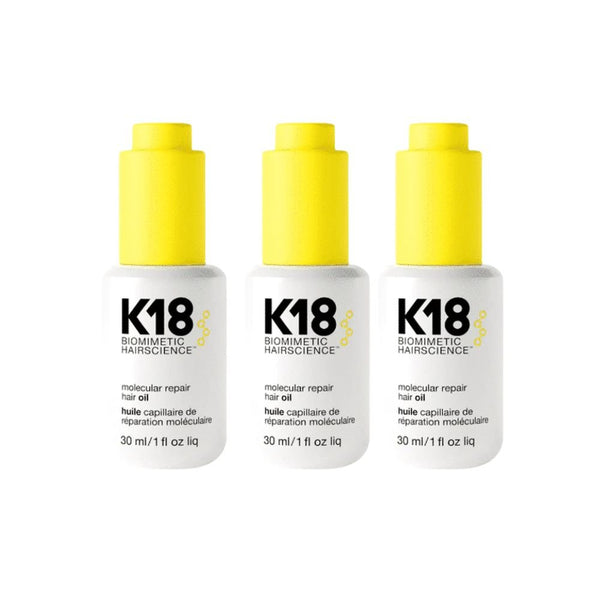K18 Molecular Hair Oil 30ml 3 Pack Set - buy haircare set online in Dubai, UAE | Beauty Orchard