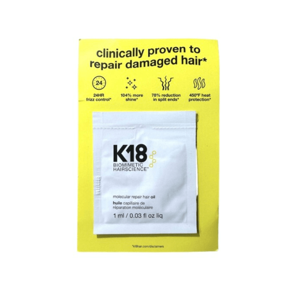 K18 Molecular Repair Hair Oil 1ml - buy hair oil online in Dubai, UAE | Beauty Orchard