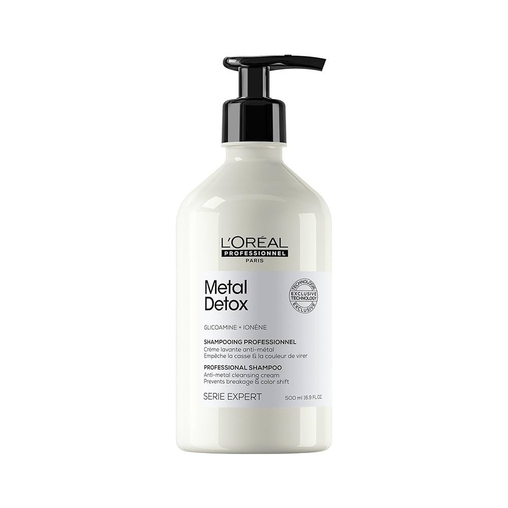 L’Oreal Professionnel Metal Detox Sulfate Free Shampoo with Glicoamine & Ionene for Hair Breakage 500 ml - buy shampoo online in Dubai, UAE