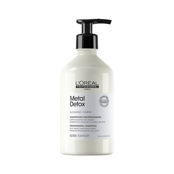 L’Oreal Professionnel Metal Detox Sulfate Free Shampoo with Glicoamine & Ionene for Hair Breakage 500 ml - buy shampoo online in Dubai, UAE